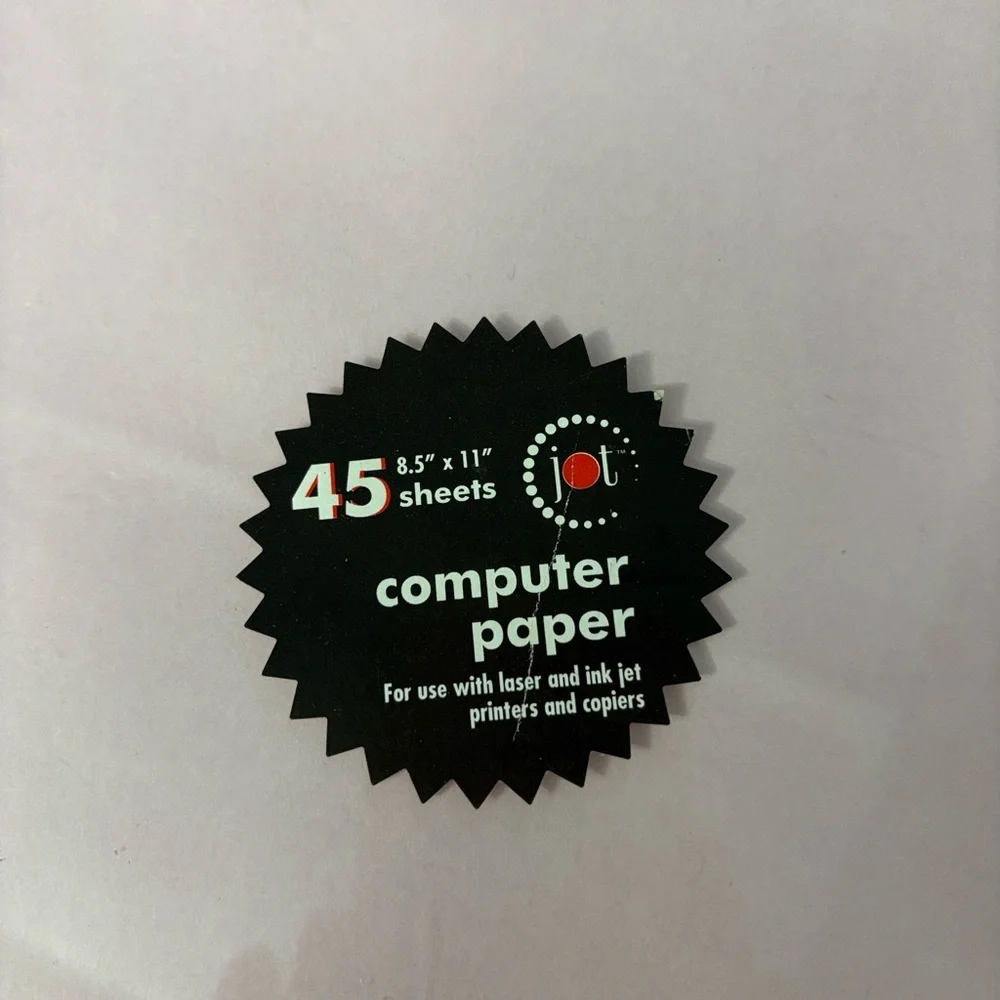 NWT JOT Vibrant Laser and Ink Jet Computer Paper Set Printer & Copiers 8.5x11”